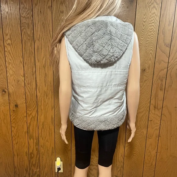 Patagonia" Vest Los Gatos -Hooded-Reversible-Gray - Picture 8 of 16